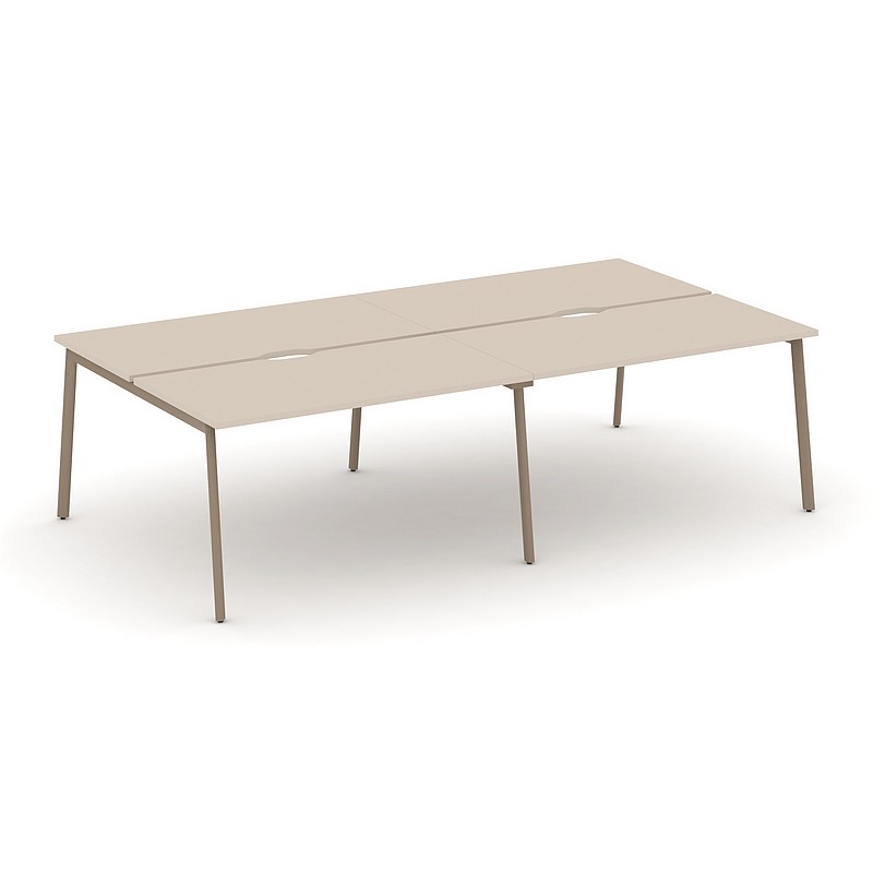 Мебель для персонала ESTETICA ES.D.RS-4.3-VP Раб.станц.4 места с вырезом на плоскоовал.трубе