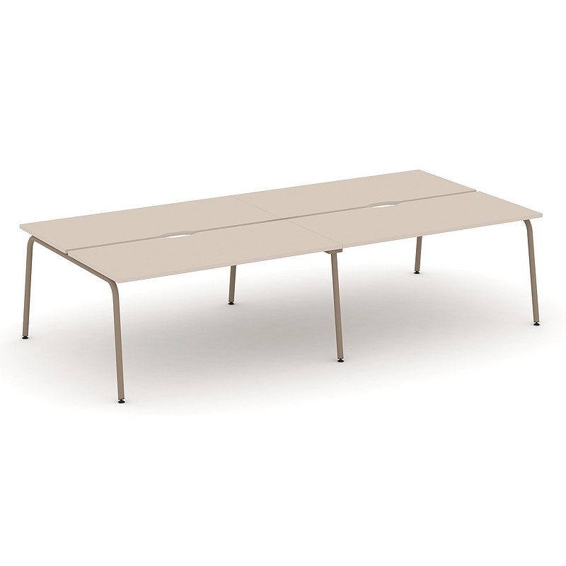 Мебель для персонала ESTETICA ES.D.RS-4.4-VK Раб.станция 4 места с вырезом на круглой трубе