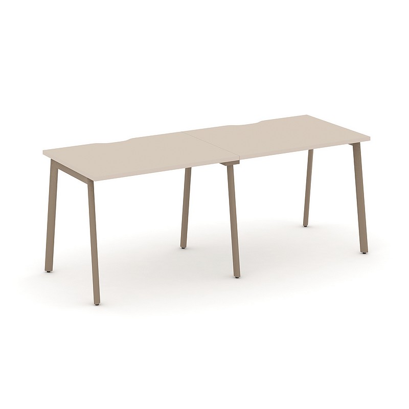 Мебель для персонала ESTETICA ES.RS-2.1-VP Раб.станц.2 места с вырезом на плоскоовал.трубе