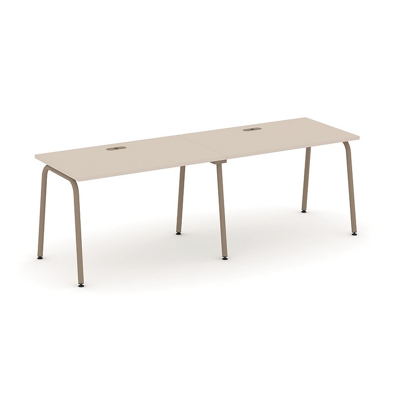 Мебель для персонала ESTETICA ES.RS-2.2-LK Раб.станция 2 места с лючком на круглой трубе