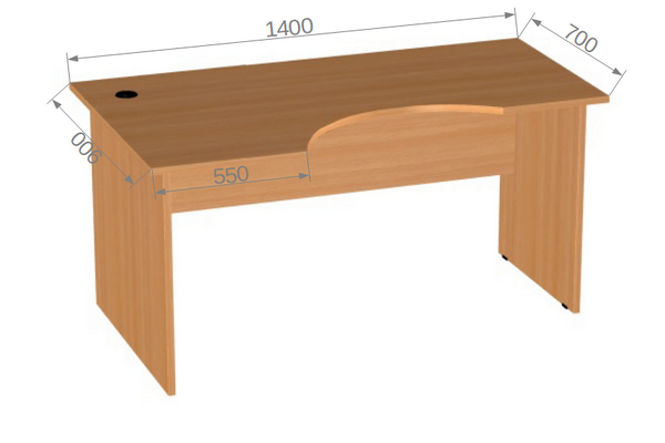 Офисная мебель для персонала ЭДЕМ Э-22.2 R Стол угловой правый