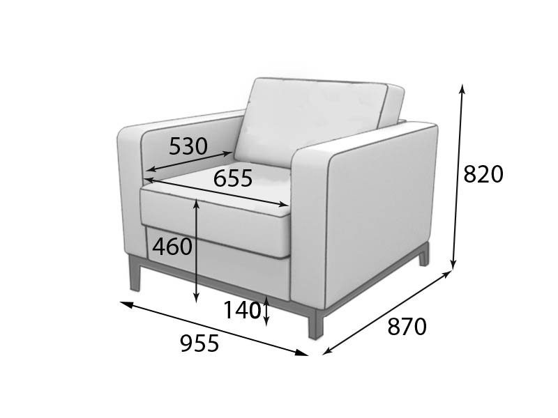 Диван для офиса Бентли Ben1-2 Кресло (Экокожа Oregon)