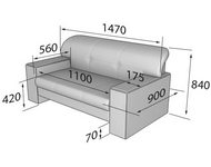 Диван для офиса Боссо B2 Диван двухместный (Экокожа Oregon)