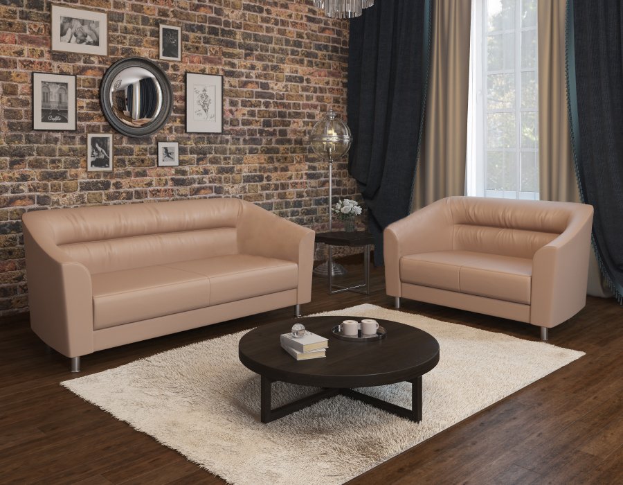 Кожаный офисный диван Райт - вид 5