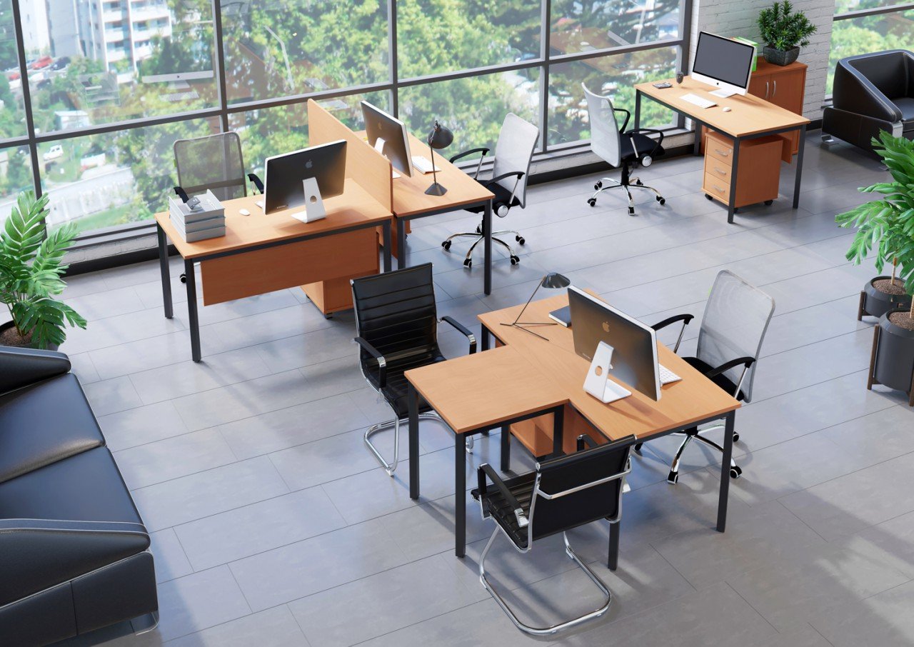 Серая мебель для офиса SLIM SYSTEM - вид 6