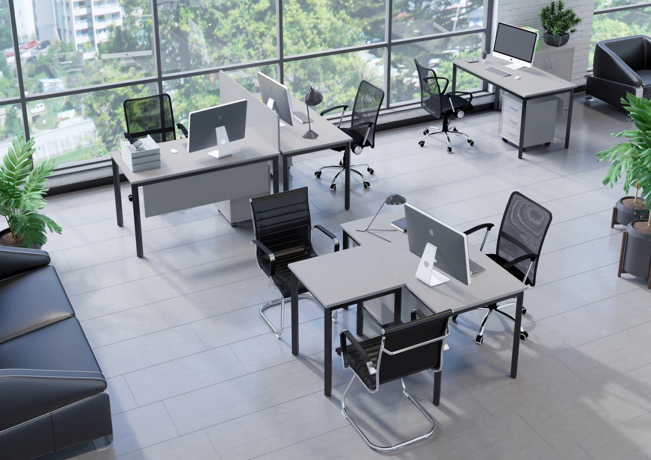 Серая мебель для офиса SLIM SYSTEM - вид 9