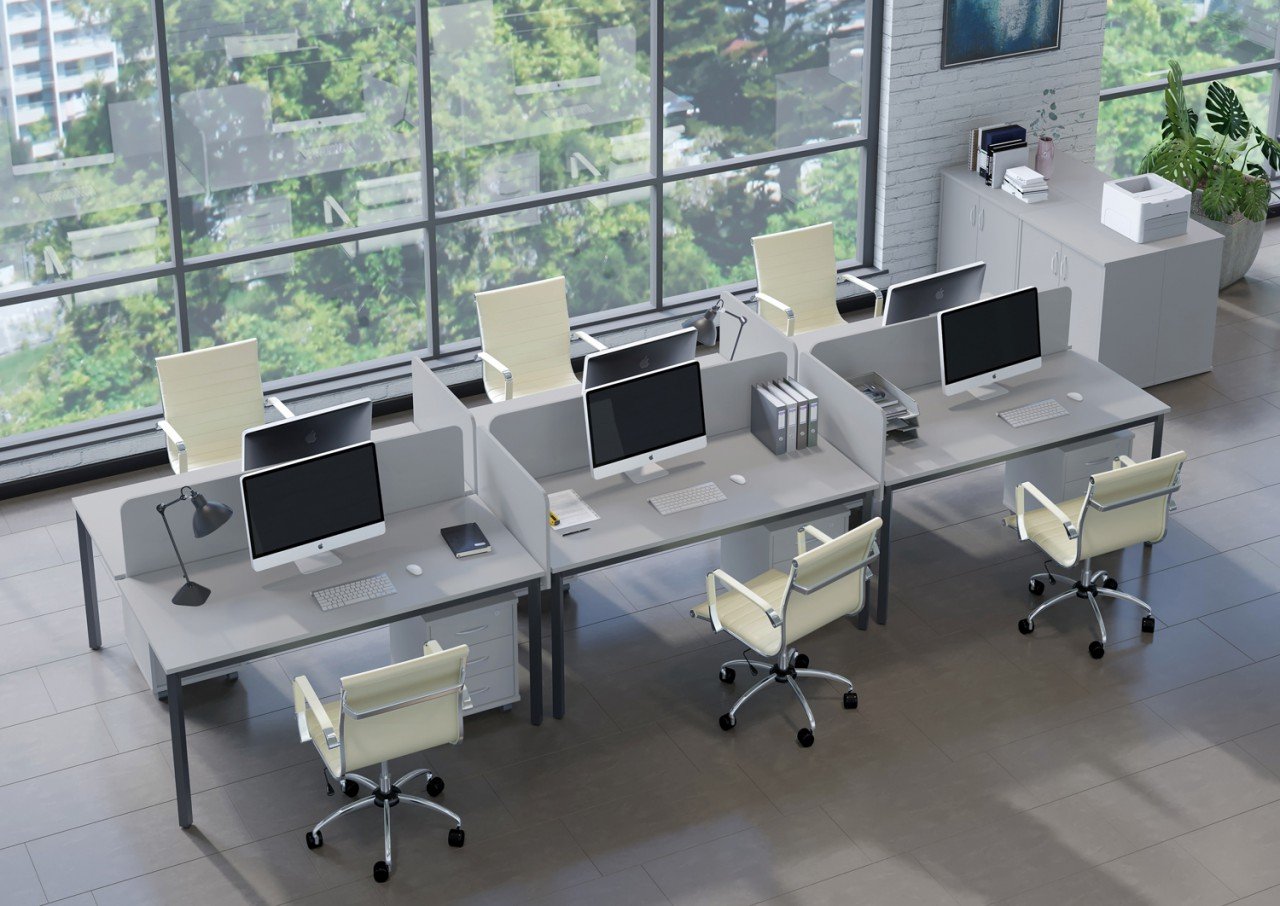 Серая мебель для офиса SLIM SYSTEM - вид 10