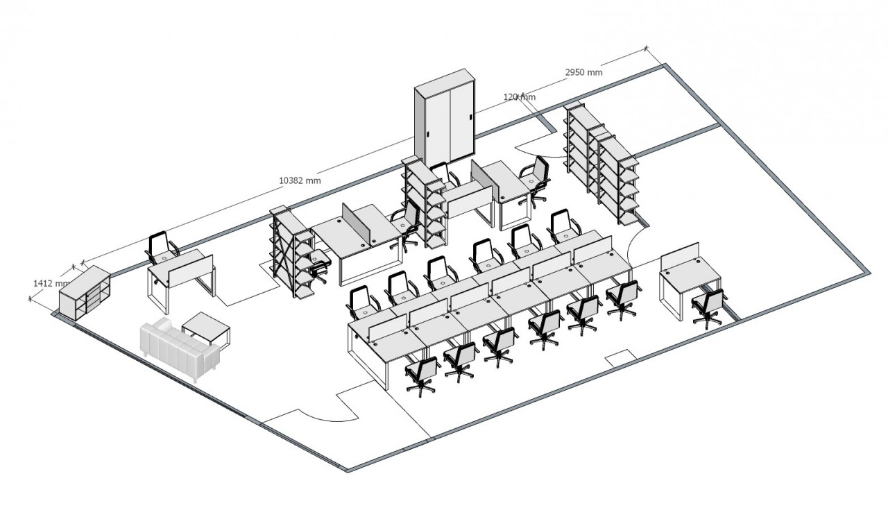 Офисная мебель лофт ONIX METALL - вид 7